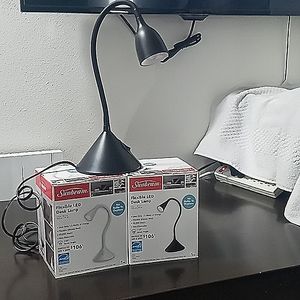 Flexible LED Desk Lamps no bulbs to replace.